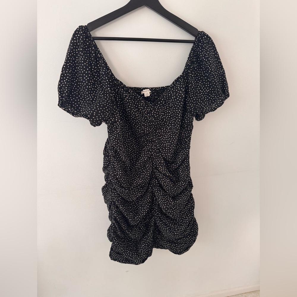 American Eagle Black Polka Dot ruffle Dress